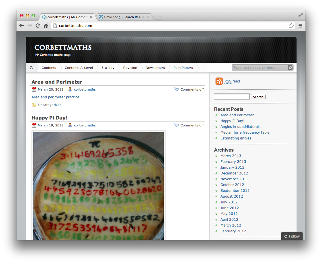 Corbett Maths Page