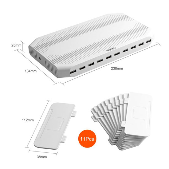 UNITEK 10 Ports Dimensions