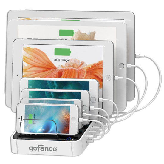 gofanco 7-Port Desktop White