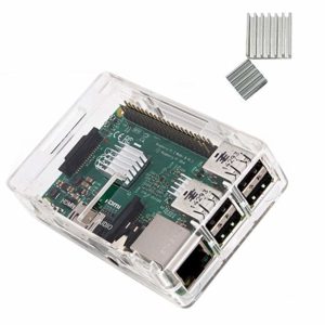 Raspberry Pi Case with heat sink clear see through