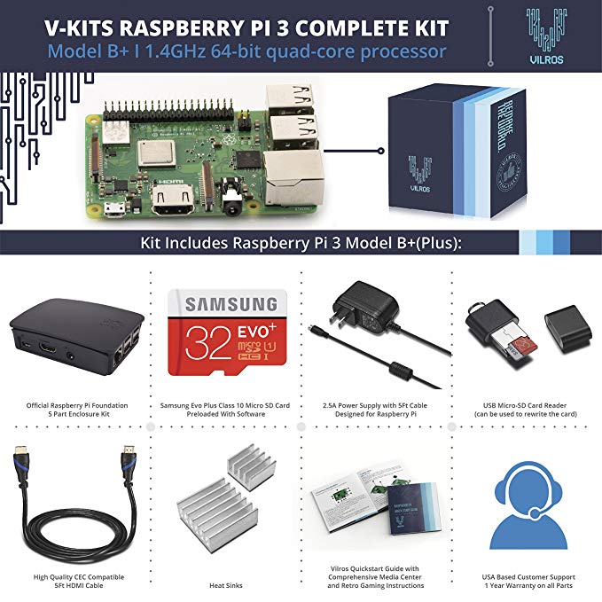 V-Kits Raspberry Pi 3 Model B Plus Complete