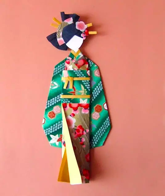 Chiyogami_PorCuartro Origami Doll