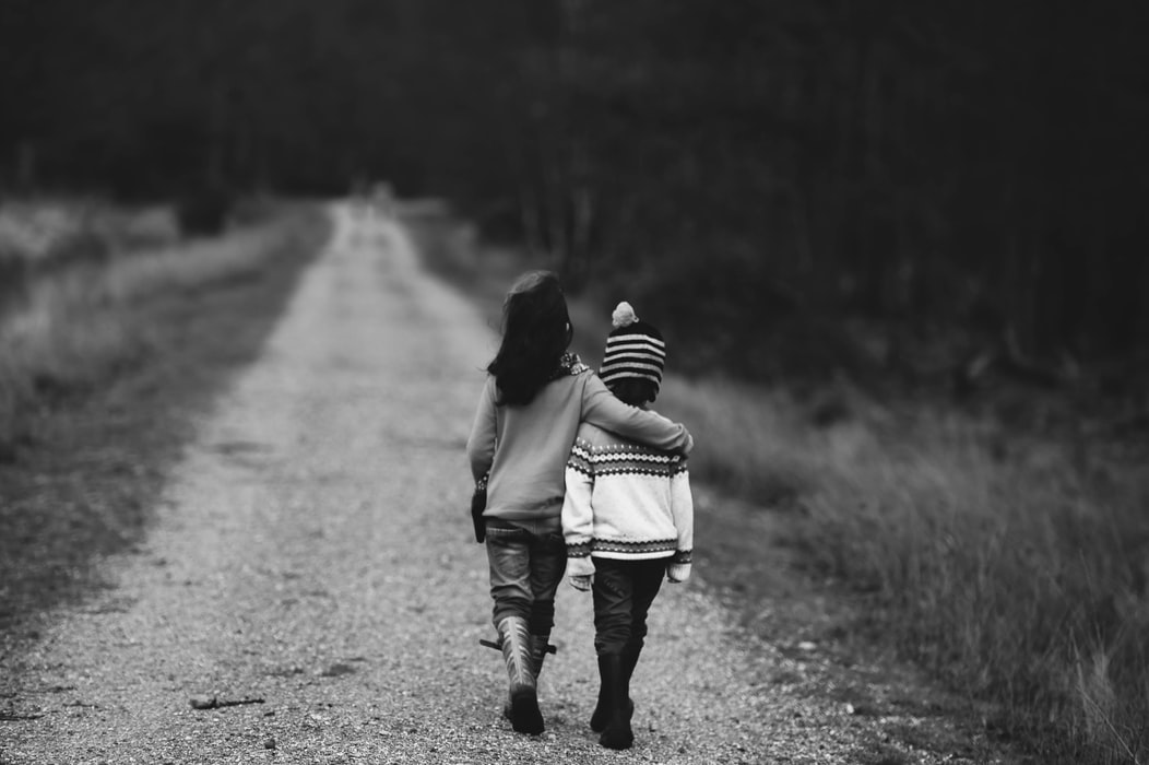 Children walking together Children walking together