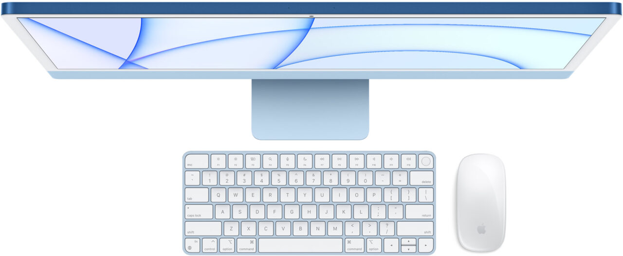 Top Down iMac 24 with Touch ID Magic Keyboard and Mouse Top Down iMac 24 with Touch ID Magic Keyboard and Mouse