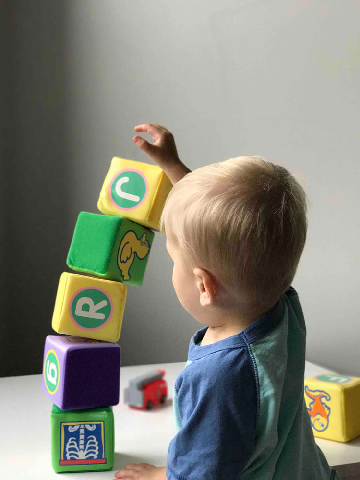 toddler stacking blocks