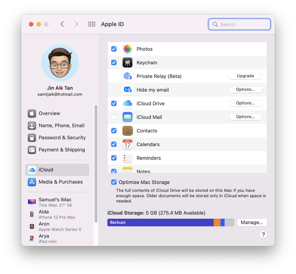 Apple ID iCloud Setup on Mac