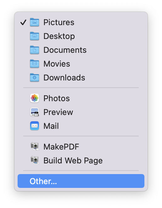 Image Capture Choose Other