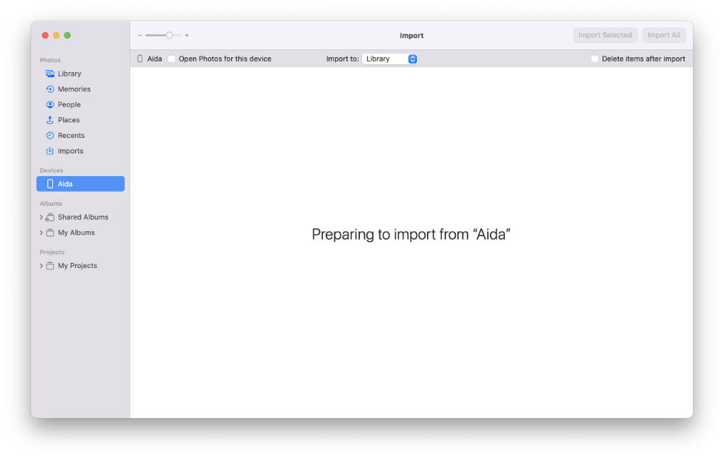 Preparing to Import
