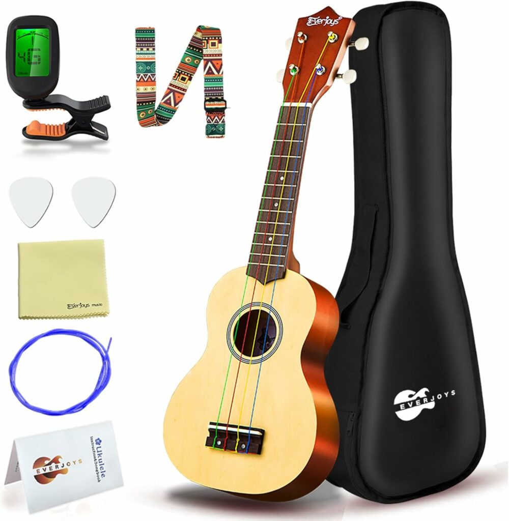 Everjoys Soprano Ukulele Beginner Pack