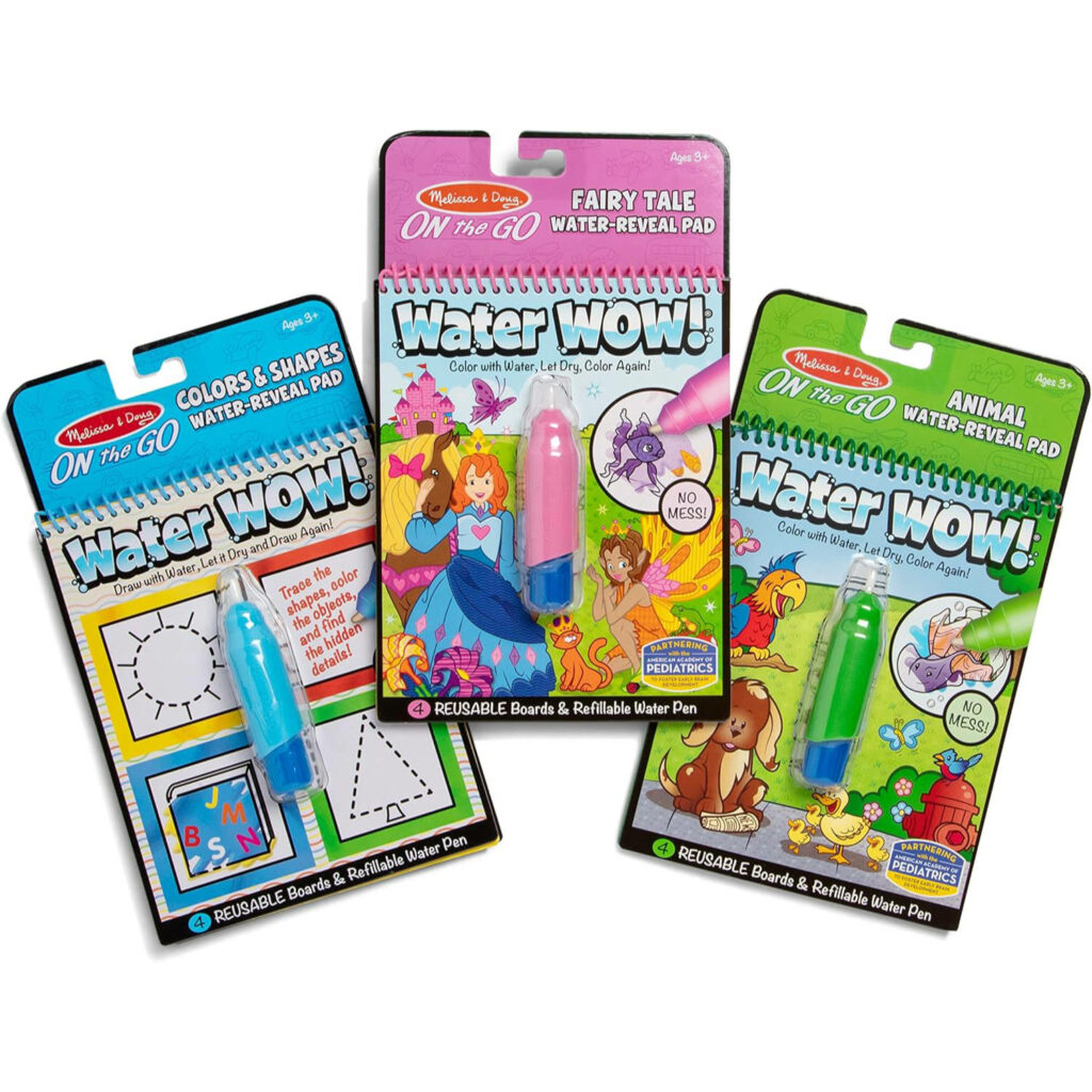Melissa and Doug On the Go Water Wow Reusable Water-Reveal Activity Pads