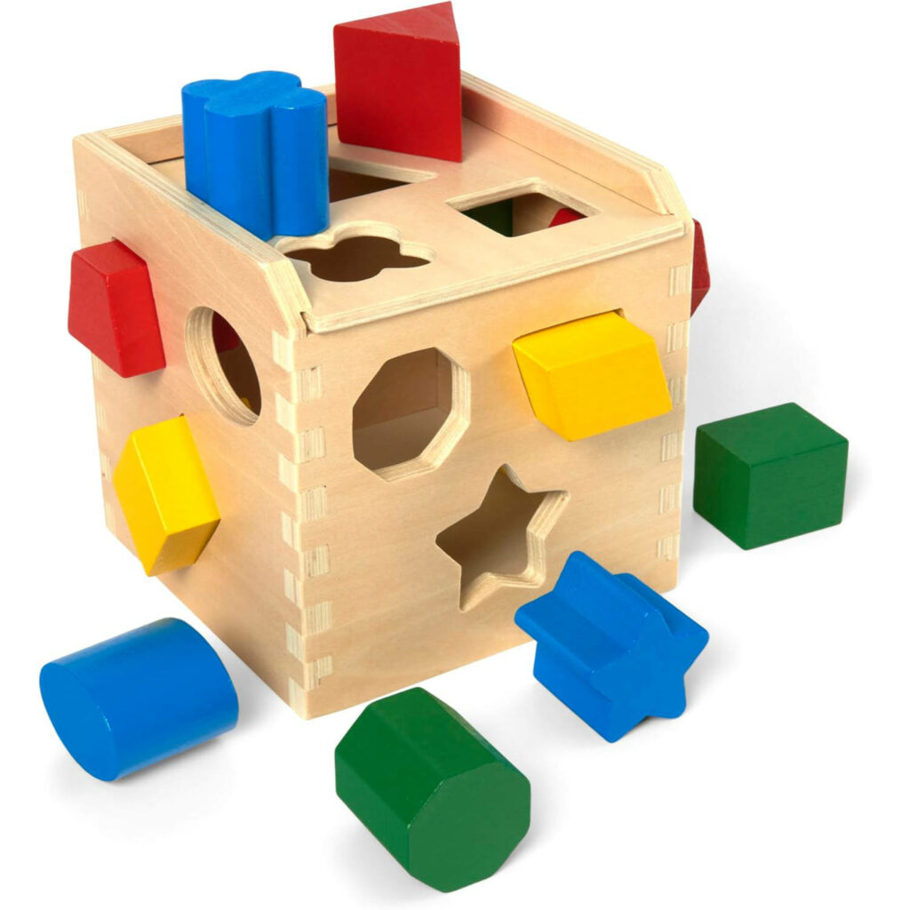 Melissa and Doug Wooden Shape Sorting Cube