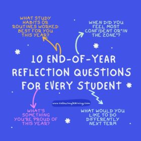 Text: 10 End of year reflection questions for every student