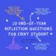 Text: 10 End of year reflection questions for every student