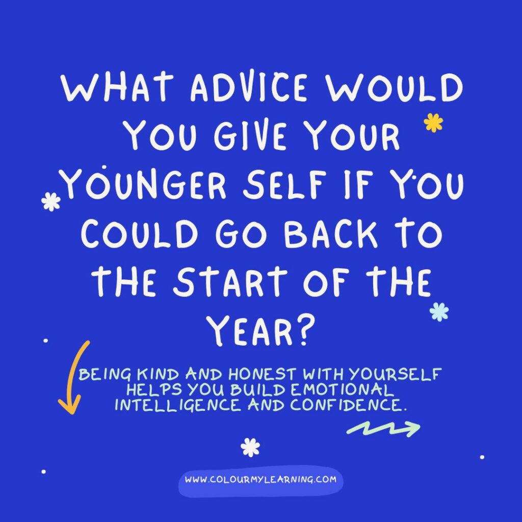 Text: What Advice would you give your younger self if you could go back to the start of the year?