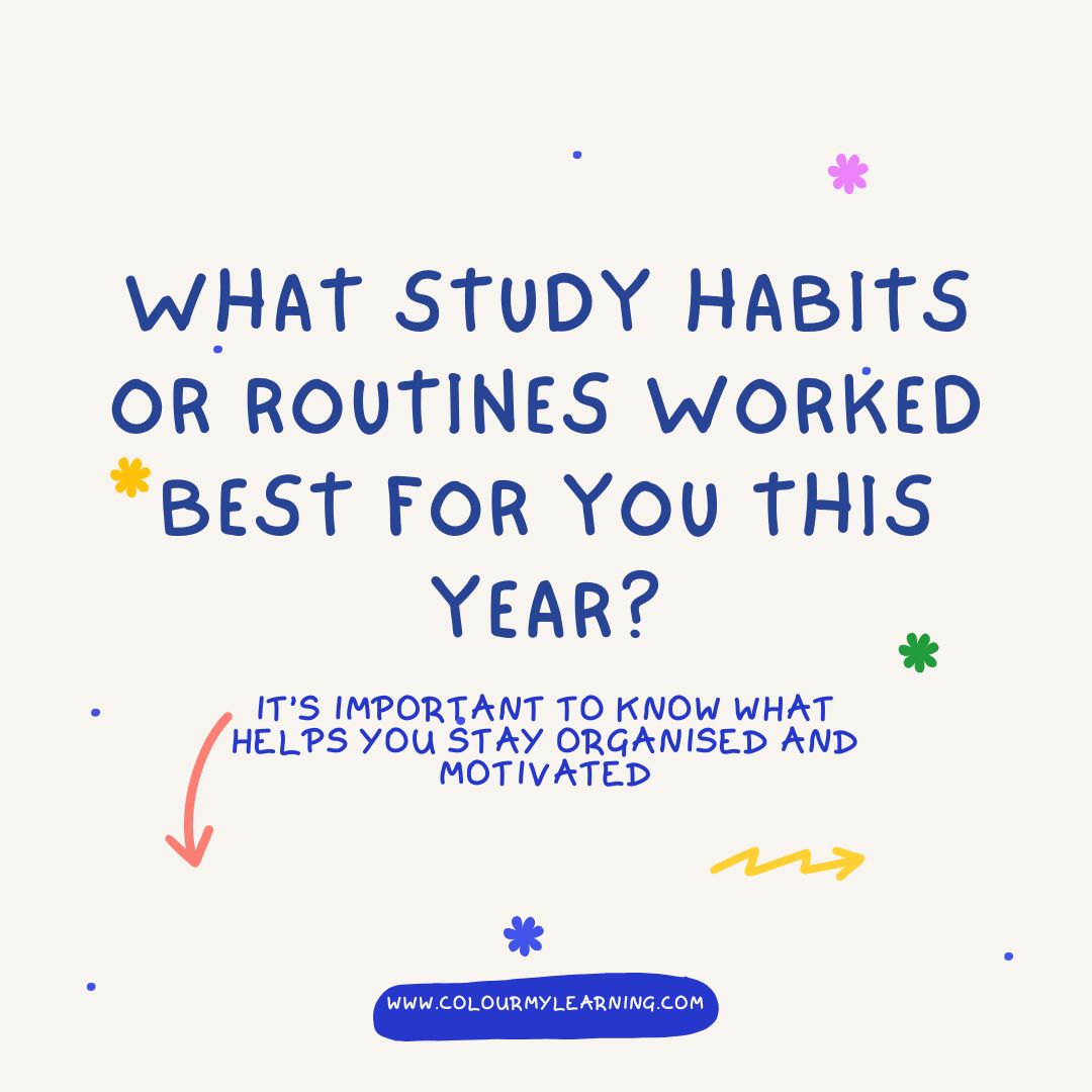 Text: What study habits or routines worked best for you this year?