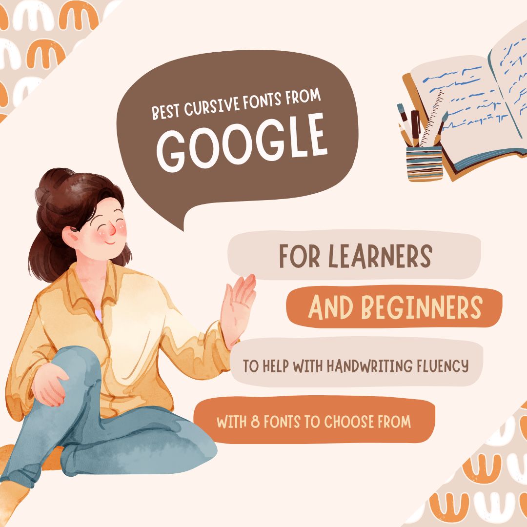 Best Cursive Fonts from Google Fonts for Learners Beginners