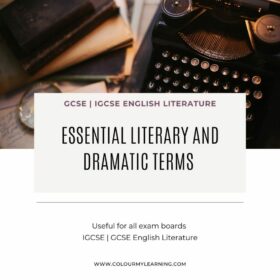 Essential literary and dramatic terms for GCSE /IGCSE English Literature
