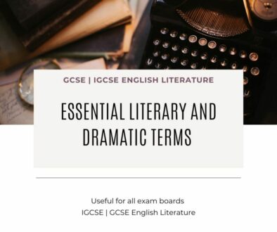 Essential literary and dramatic terms for GCSE /IGCSE English Literature