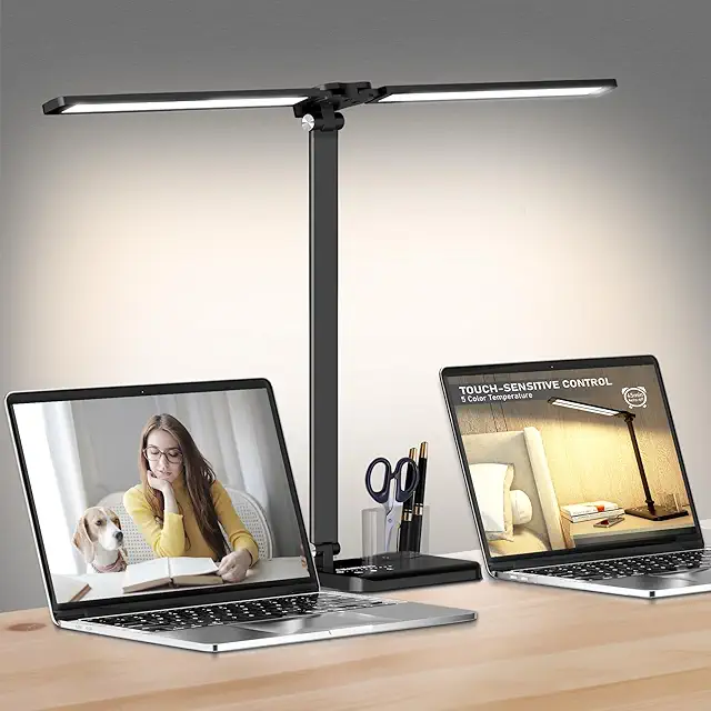 Dimmable LED Desk Lamp with USB Charging Port